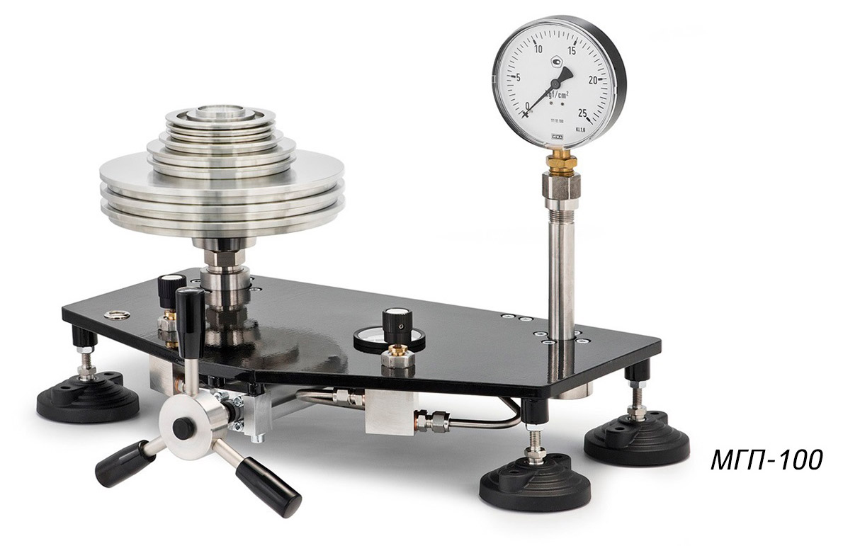 Манометры газовые грузопоршневые МГП-100